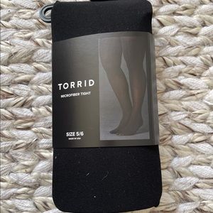 NWT Torrid Microfibre Tights - Black, size 5/6